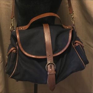 Massimo Dutti Wool & leather satchel crossbody
